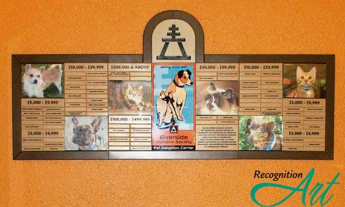 Riverside Humane Society Indoor Corian Display by RecognitionArt