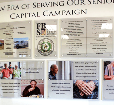 Fort Bend Seniors Meals on Wheels Changeable Panel Display by RecognitionArt 1