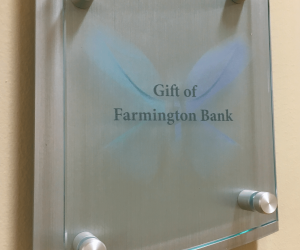 Mercy Medical Farmington Bank Glass Plaque by RecognitionArt