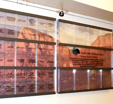 Verde Valley Medical Center Changeable Donor Display by RecognitionArt 1